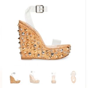 Steve Madden Alika wedges. Size 8.5. NWT. Clear.